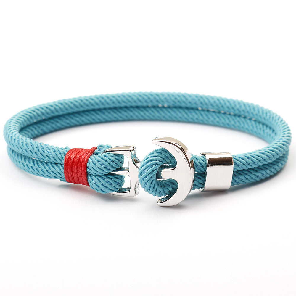 Amazing Multilayer Anchor Bracelets Charm Survival Rope Chain  Fashion Jewelry Bracelet Men For Women Best Gift