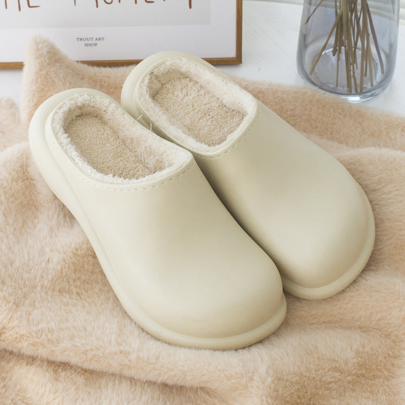 New Winter Women Slipper Soft Bottom Plush Home Shoes  Slippers Indoor Waterproof Non-Slip Memory Foam Comfy Fluffy Fur Memory Foam Boots House Shoes Thick Sole 6cm