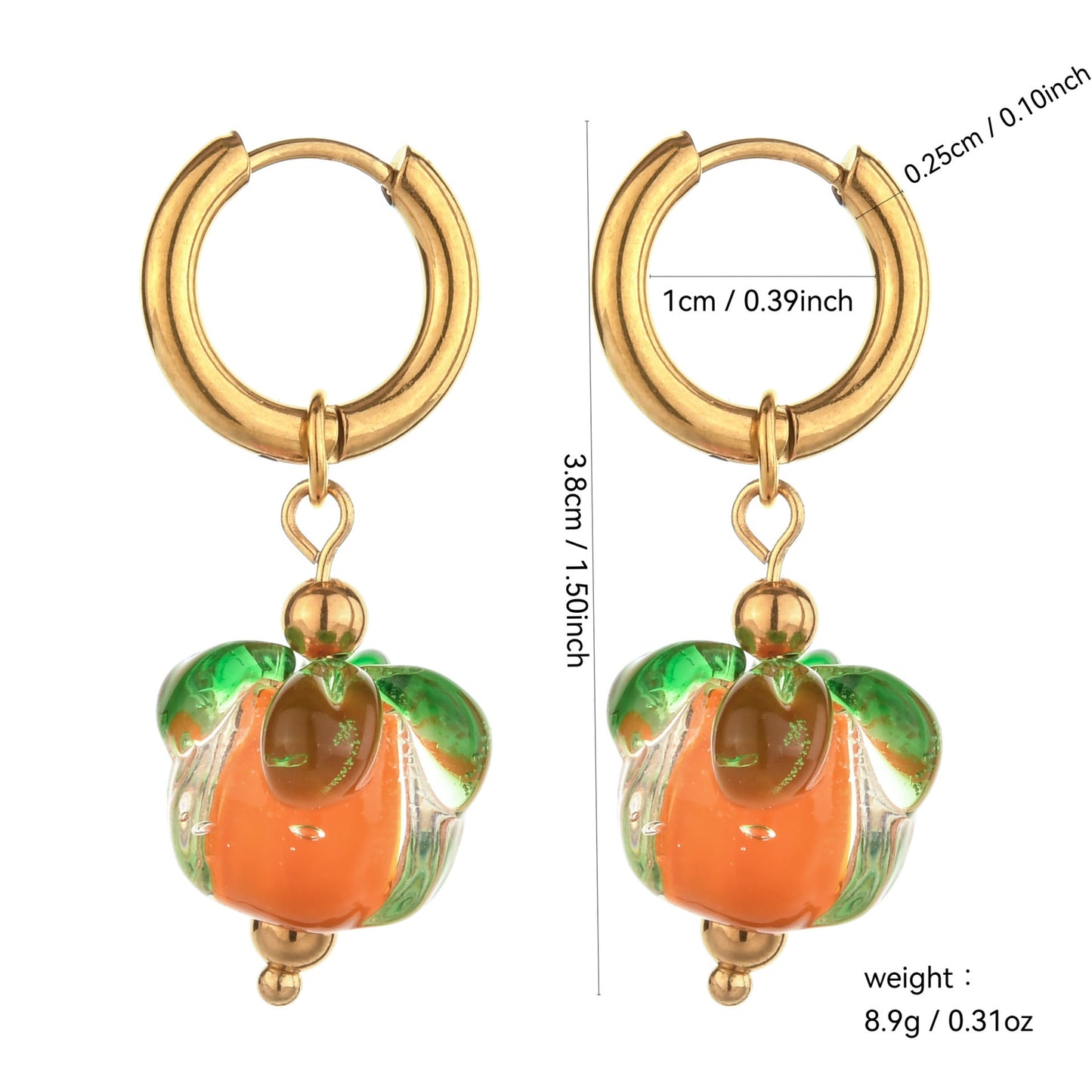 Lustrous Heart-Shaped Stainless Steel Earrings For Women