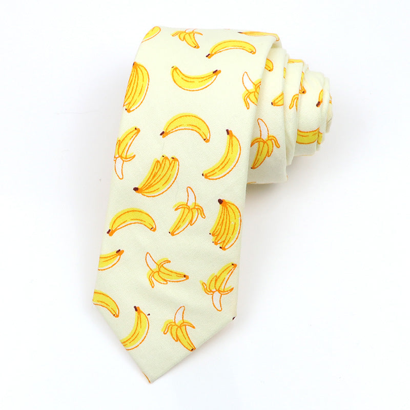 Korean Style Narrow Men's Clothing Cotton Tie