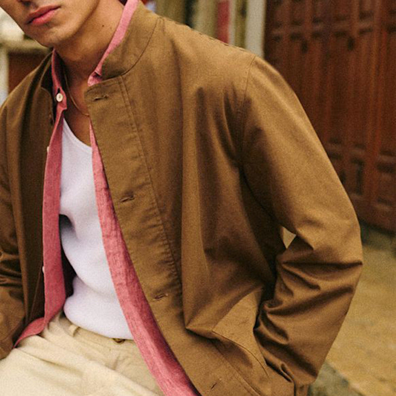 Springautumn New Mens Casual Suede Velvet Jacket