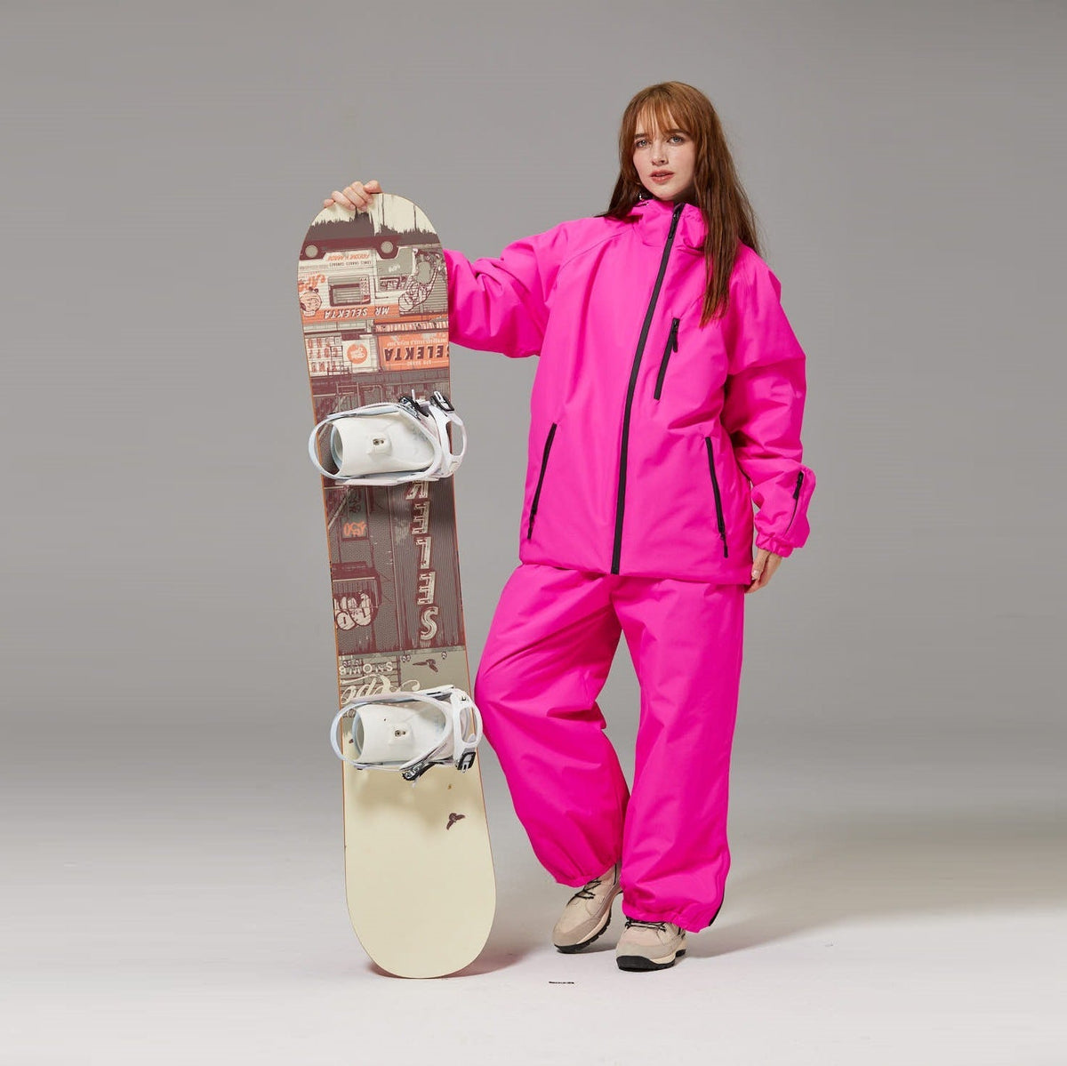 Unisex Windproof And Waterproof Loose-fitting Fashionable Ski Suit Set