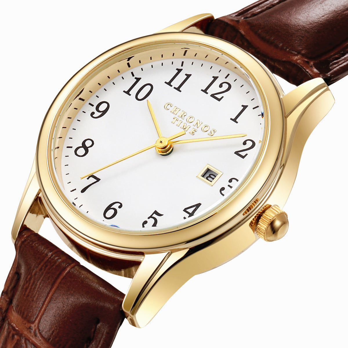 Womens Stylish And Minimalist Digital-dial Calendar Watch