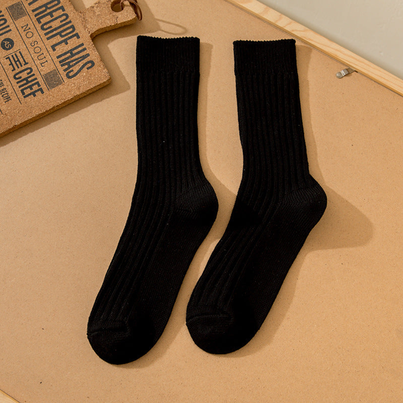 Double-needle Cotton Mid-calf Athletic Socks