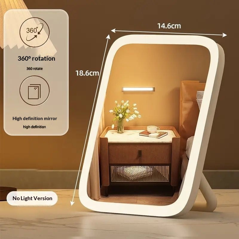 Student Dormitory Fill-light Desktop Vanity Mirror With Charging Function