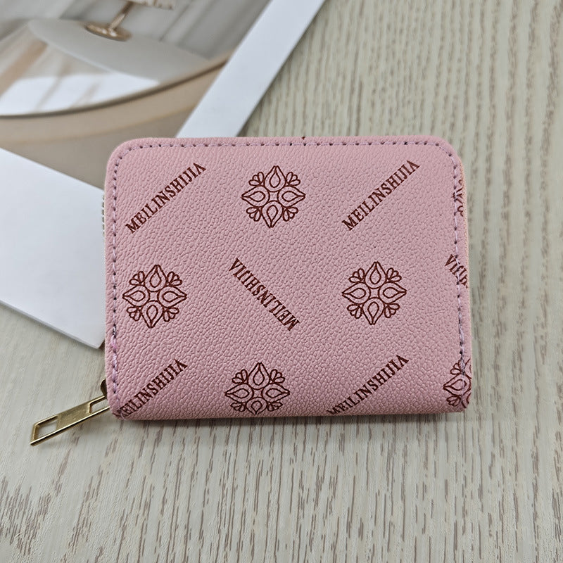 Simple And Stylish Single-zip Multi-cardholder Coin Purse