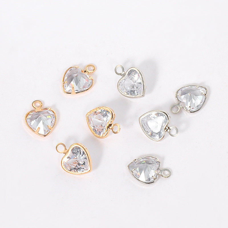 Geometric Zircon Bezel Set Pendant - Gold Plated Color Retention Charm for DIY Earring Jewelry Making Accessories