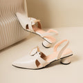 Closed Toe High Heel Sandals, New Summer Block Heel Korean Style Black Backless Women Shoes For Dresses