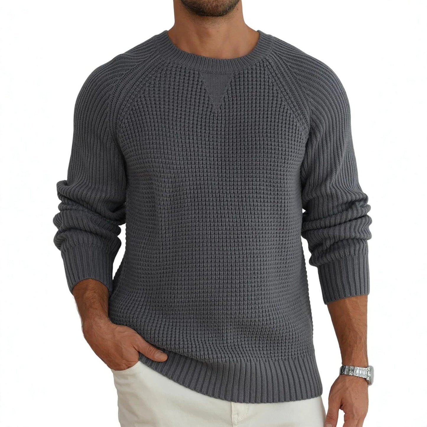 New Versatile Trendy Long-sleeve Pullover With A Round Neckline