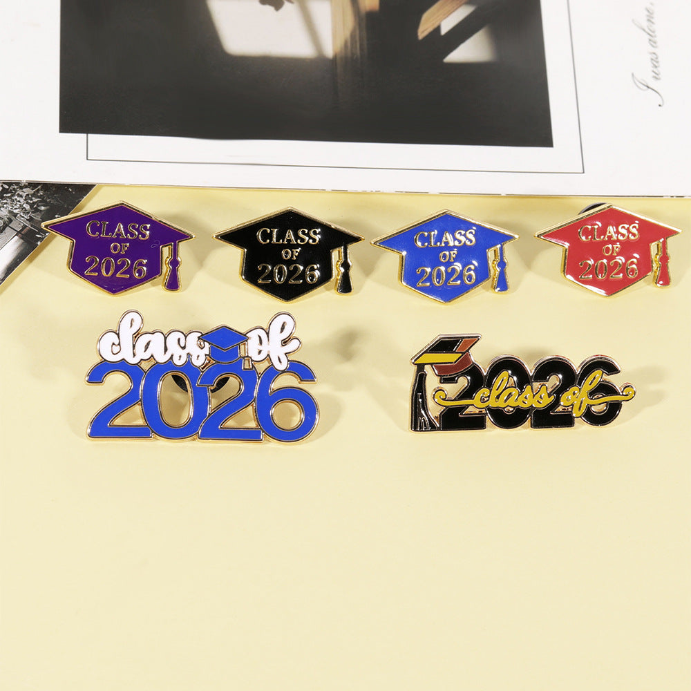 New Graduation Season Bachelors Cap Series Brooch Set