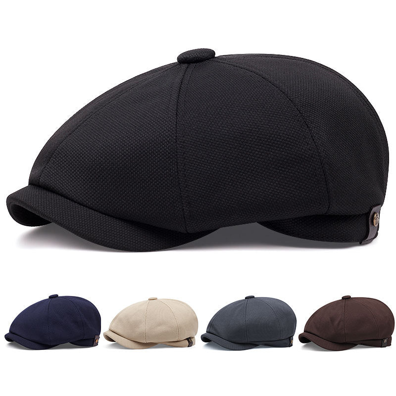 Mens British-Style Retro Casual Octagonal Cap