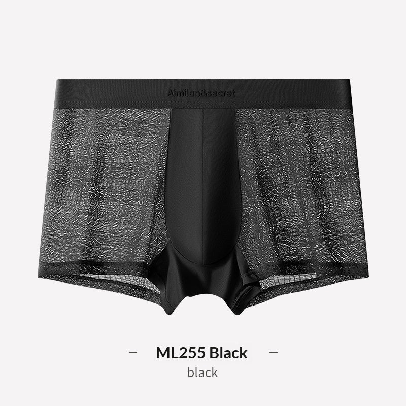 New Ice-silk Mens Underwear Summer Mesh Bare-feel