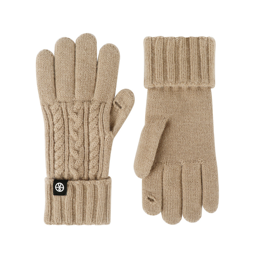 Knitted Gloves For Winter Outdoor Cycling