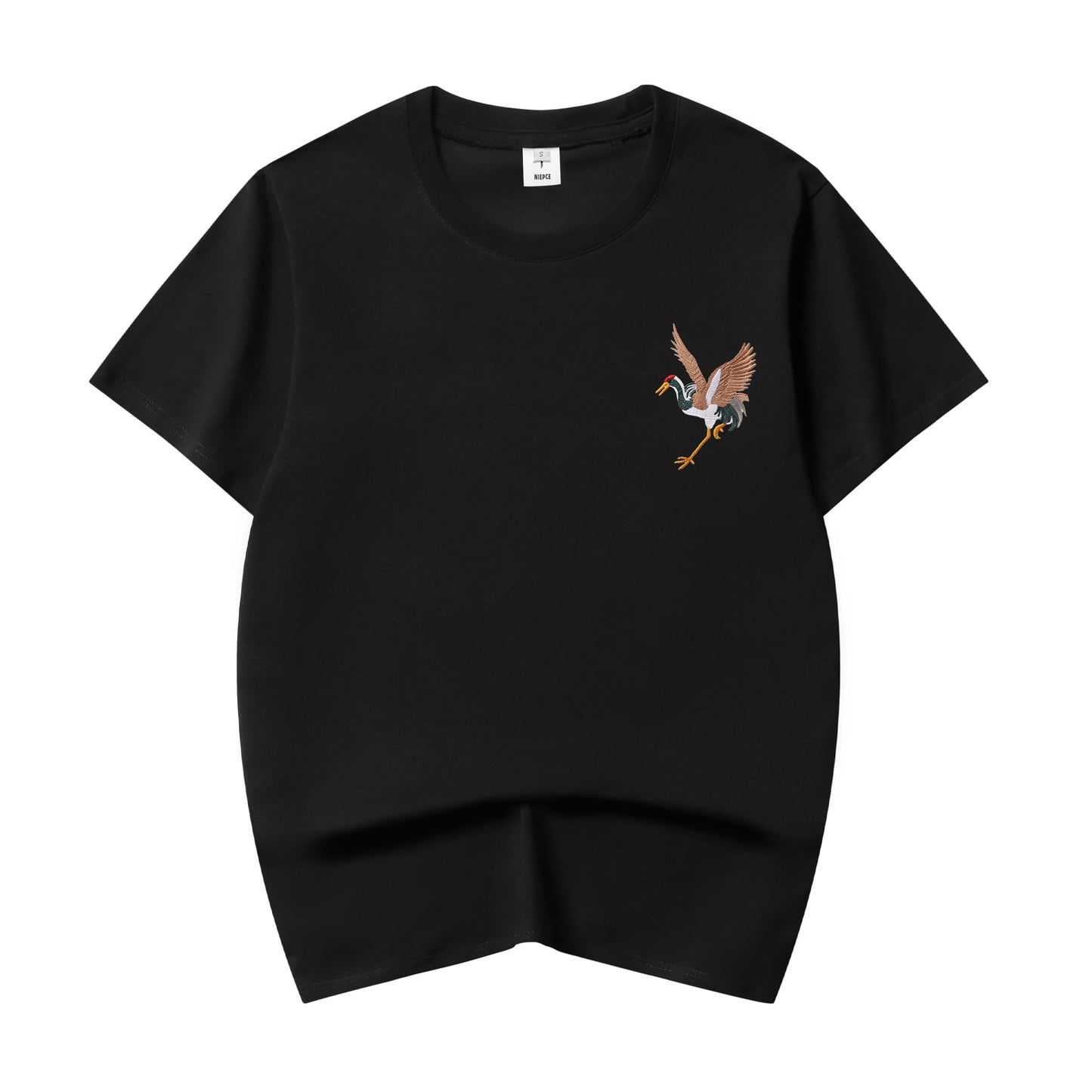 T-shirt brodé grue volante KH858