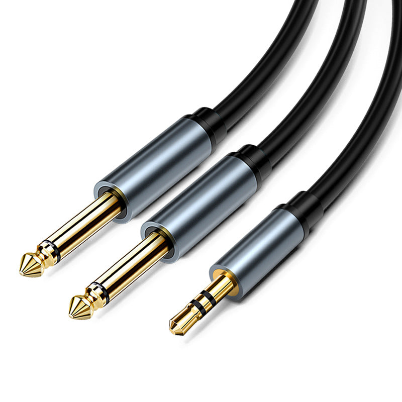 3.5 To 6.5 Audio Cable, Two-core One-to-two Male-to-male Computer Mobile Phone Mixer Power Amplifier Cable