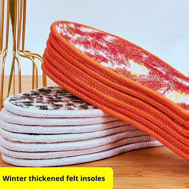 Integrated Soft Felt Thermal Insole Winter Thickened Velvet Padded