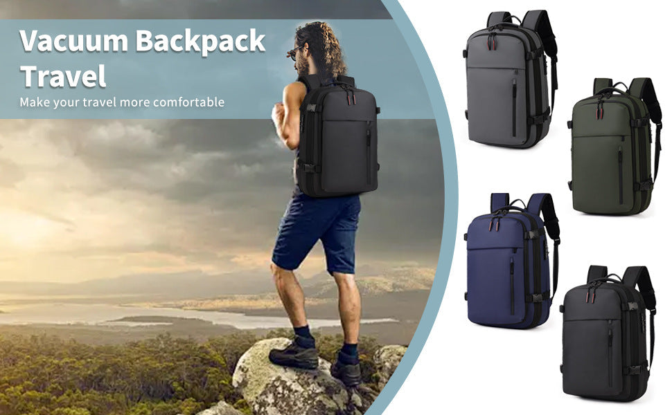 Large-capacity Compression Backpack With USB Charging For Short Trips And Travel