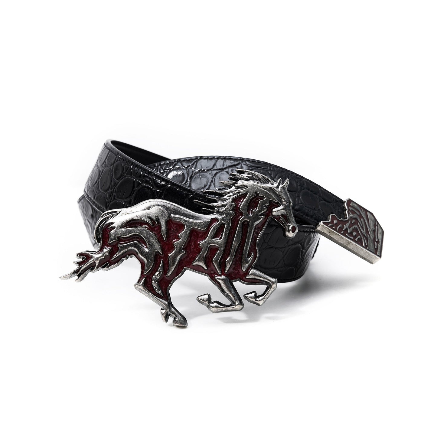 Textured Embossed Full-grain Leather Belt