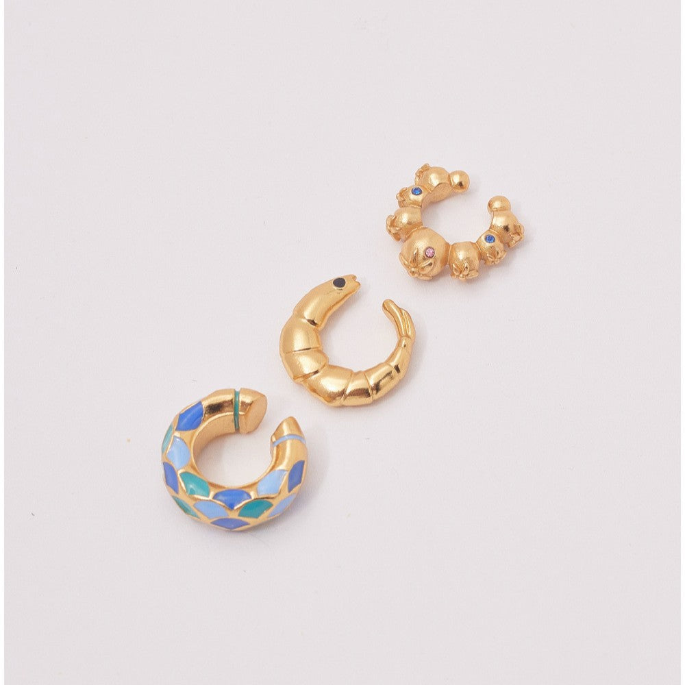 Fashionable Stainless Steel Ear Cuff Earrings