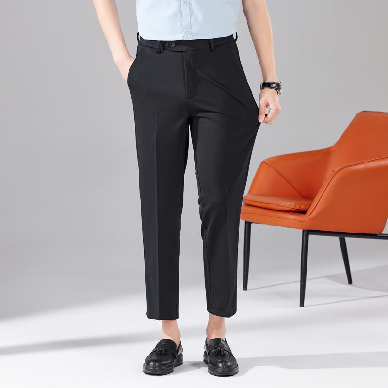 Anti-wrinkle High-quality Light-business Casual Mid-to-high-waist Trousers