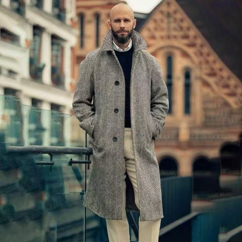 Loose-fitting Casual Cashmere Wool Coat