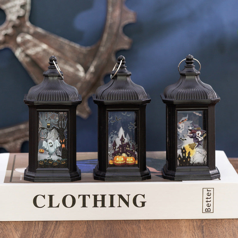 Halloween Decorations Children's Portable Pumpkin Lantern Halloween Ornaments Halloween Pendant Wind Lantern Props