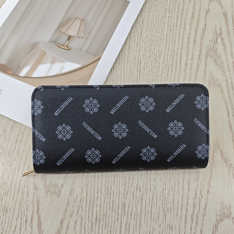 Simple And Stylish Single-zip Multi-cardholder Coin Purse