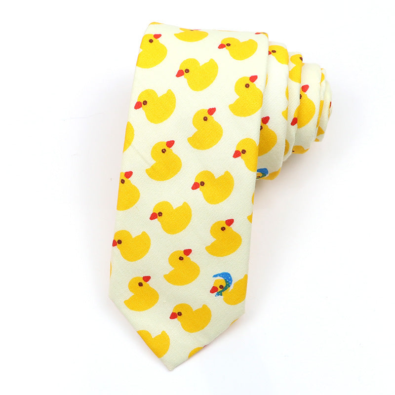 Korean Style Narrow Men's Clothing Cotton Tie
