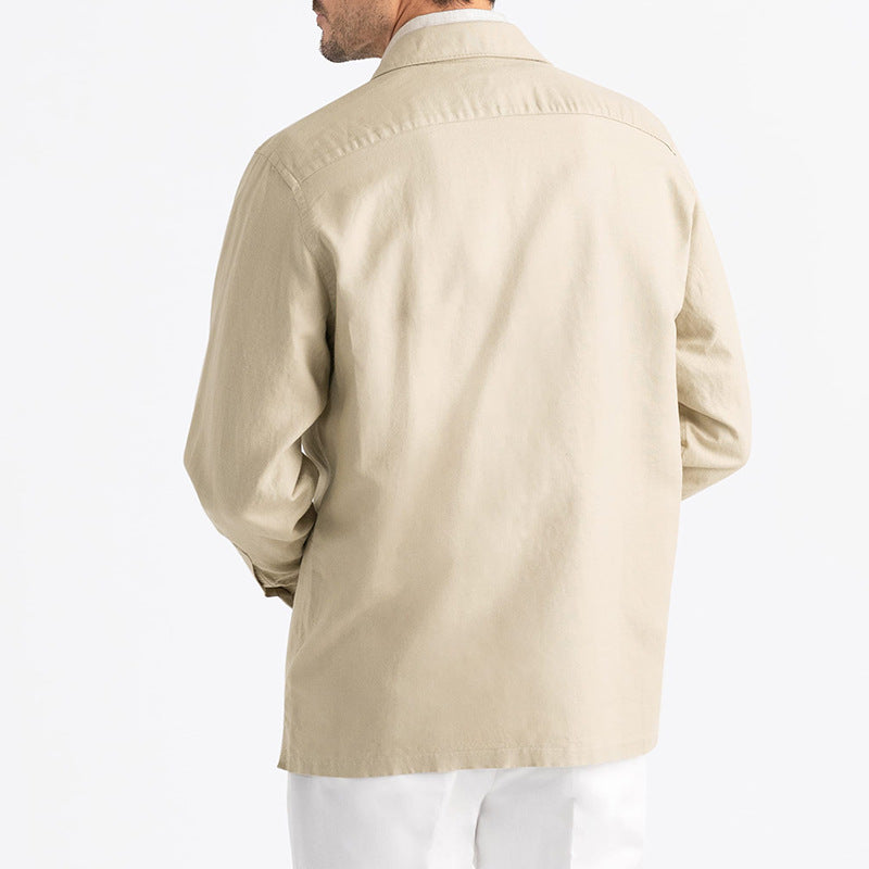 Casual And Minimalist Mens Lapel Jacket