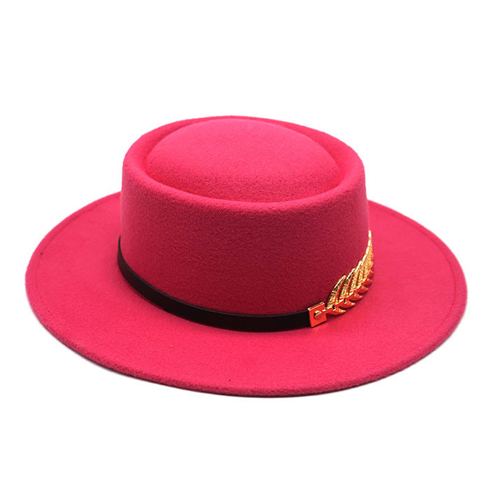 Retro AutumnWinter Wide-Brimmed Wool Jazz Hat