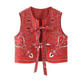 Women's New Casual Round-neck Tie-dye Printed Cotton Vest