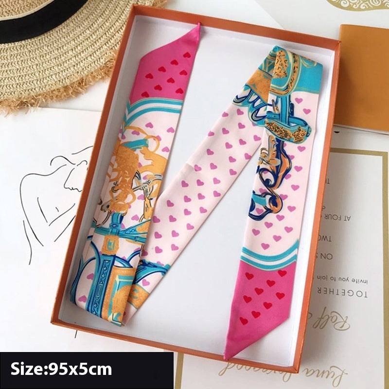 Thin Ribbon Bag Handle Decoration Scarf