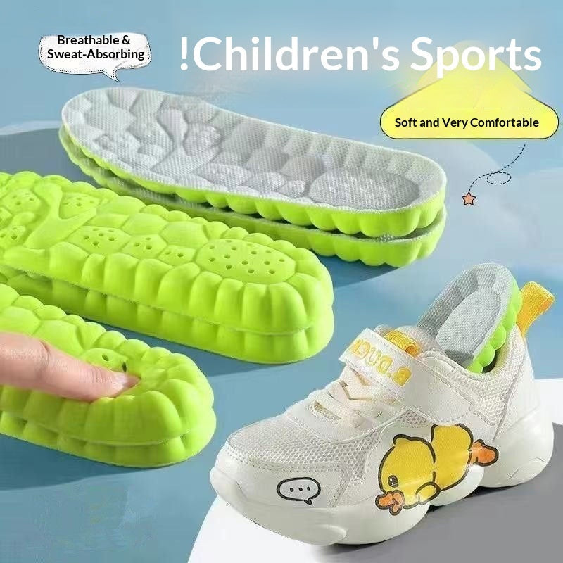 Childrens Breathable Sweat-absorbing Shock-absorbing Insoles