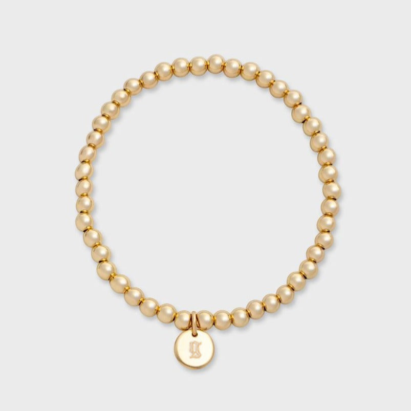 Old English Initial Juno Bracelet (4mm)