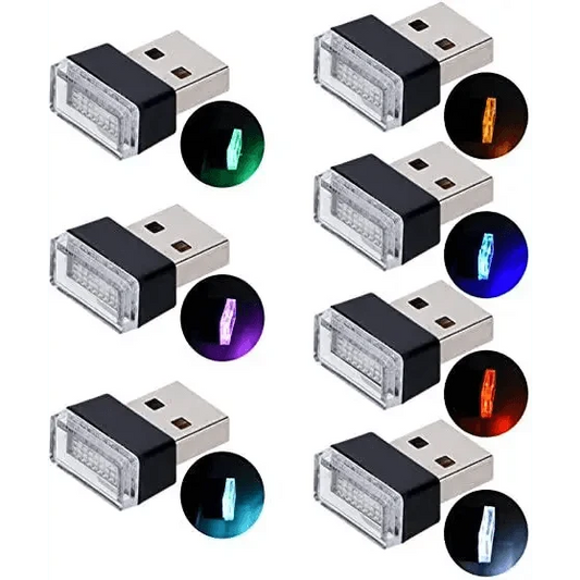 7 Color Lights LED Mini USB Ambient Neon Interior Light Car Accessories Cars Gadgets Bright Colors