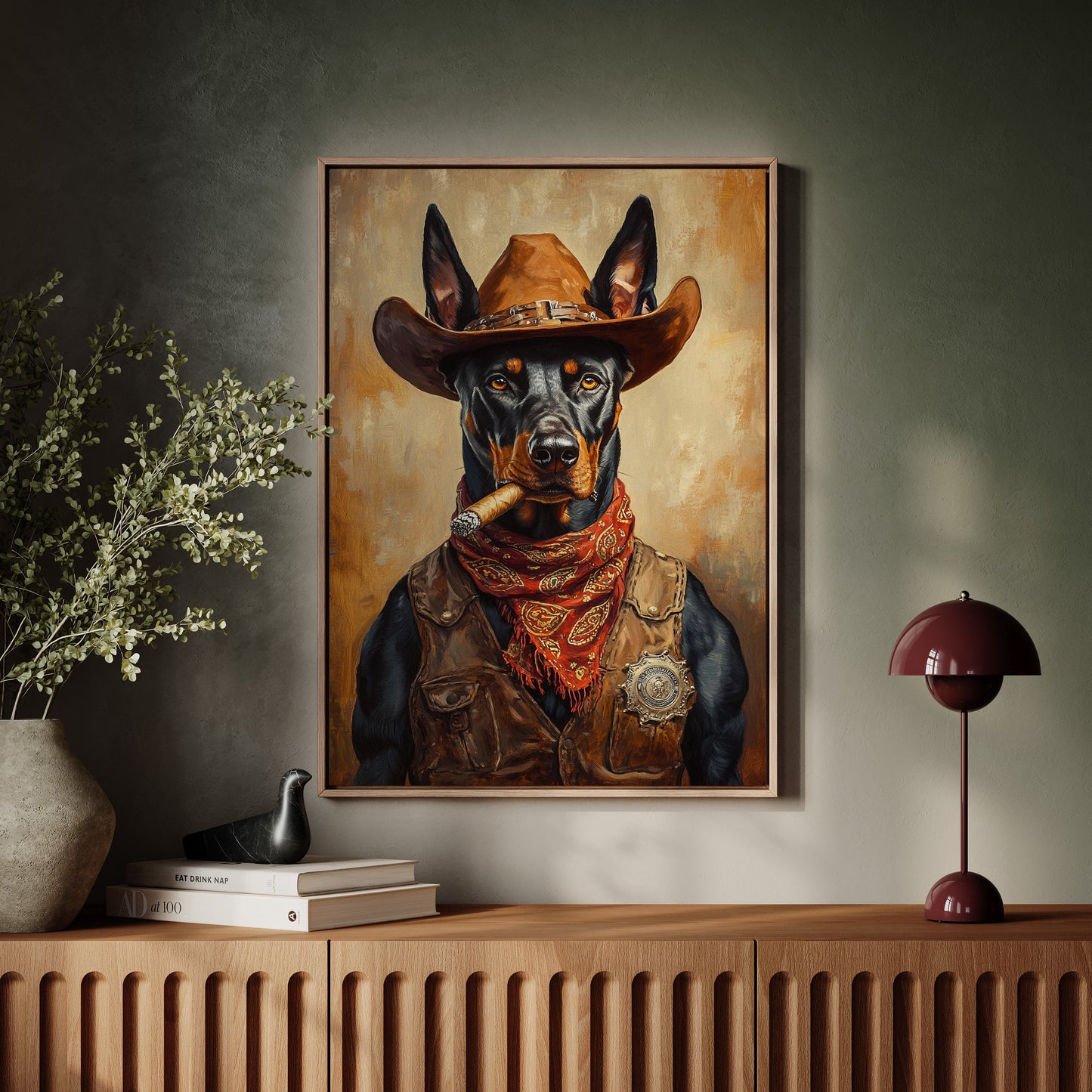 Dobermann Marshal mit stahlhartem Blick