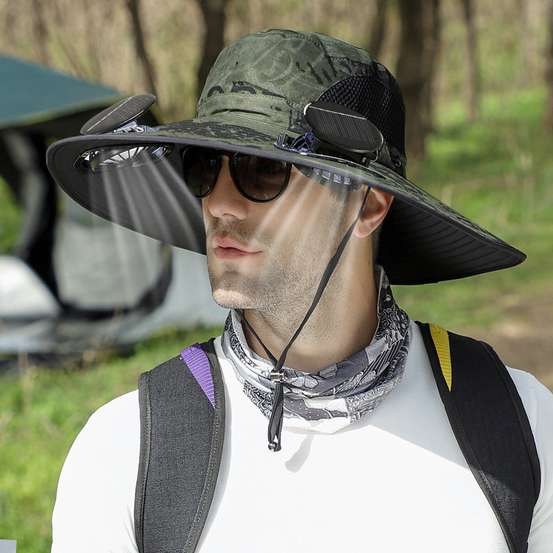 Solar Fan Cap Outdoor Mountaineering Fishing