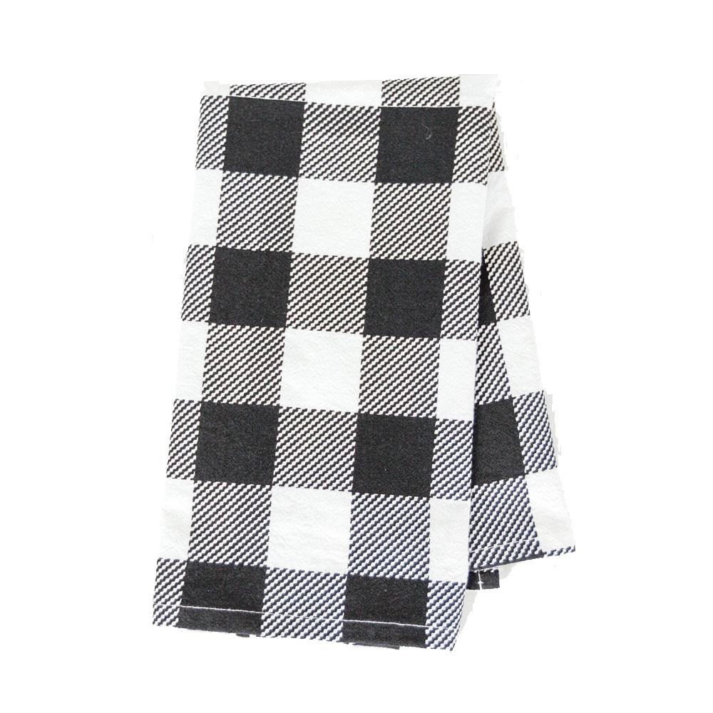 Geschirrtuch Buffalo Check 17x24 Schwarz Weiß Baumwolle Landhaus