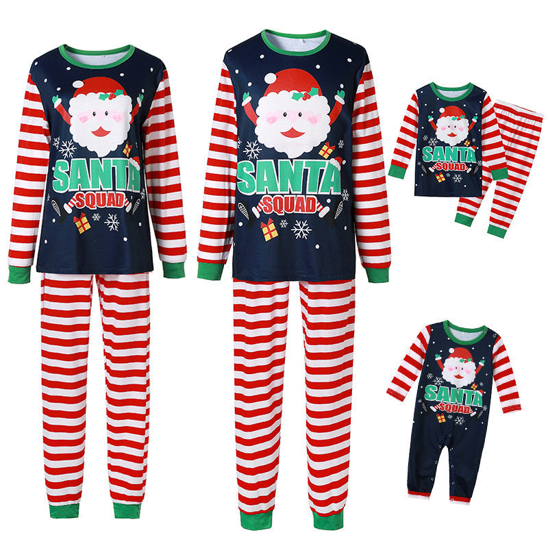 Santa Printed Parent-child Homewear