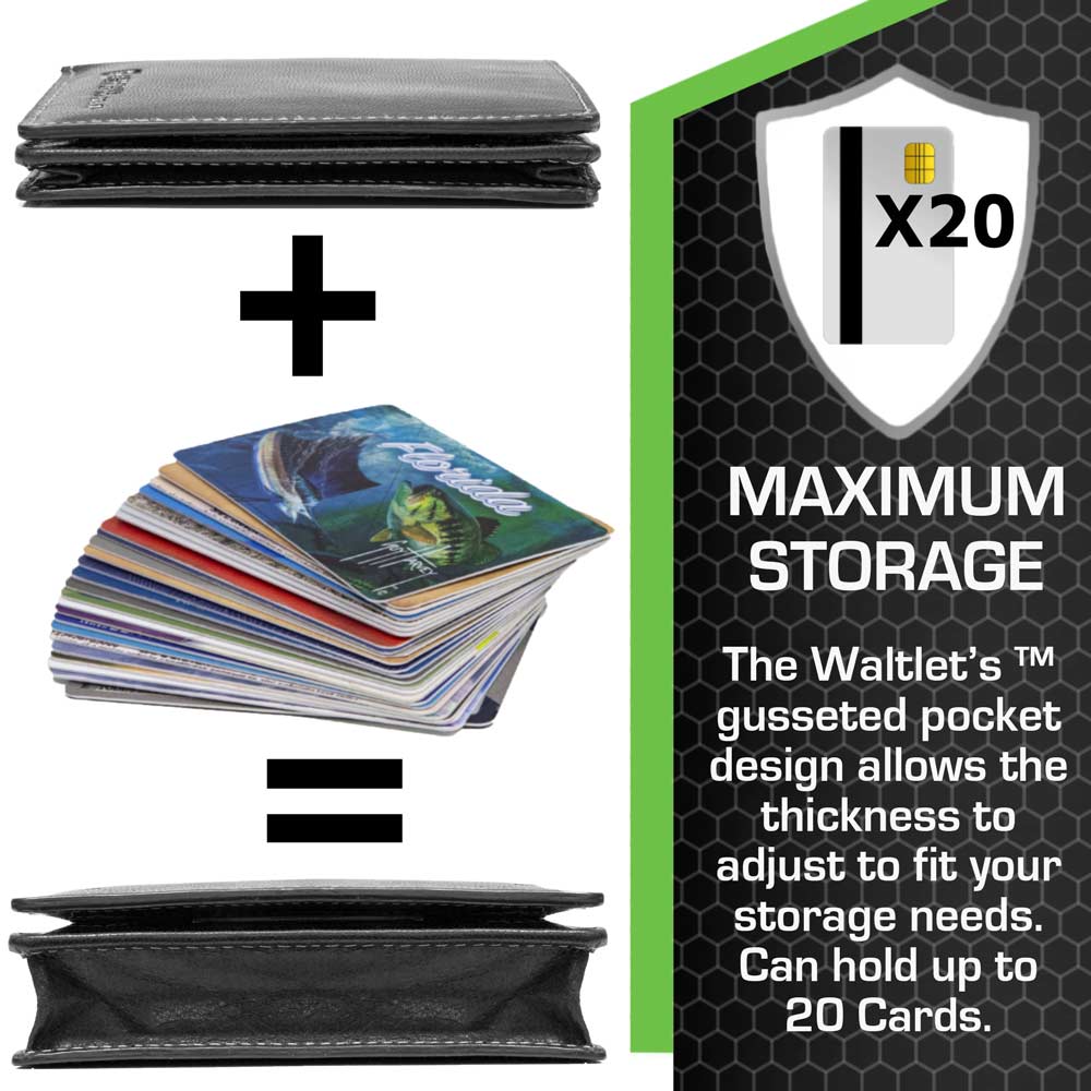 The Waltlet - Maximaler Stauraum, RFID-sichere minimalistische Geldbörse