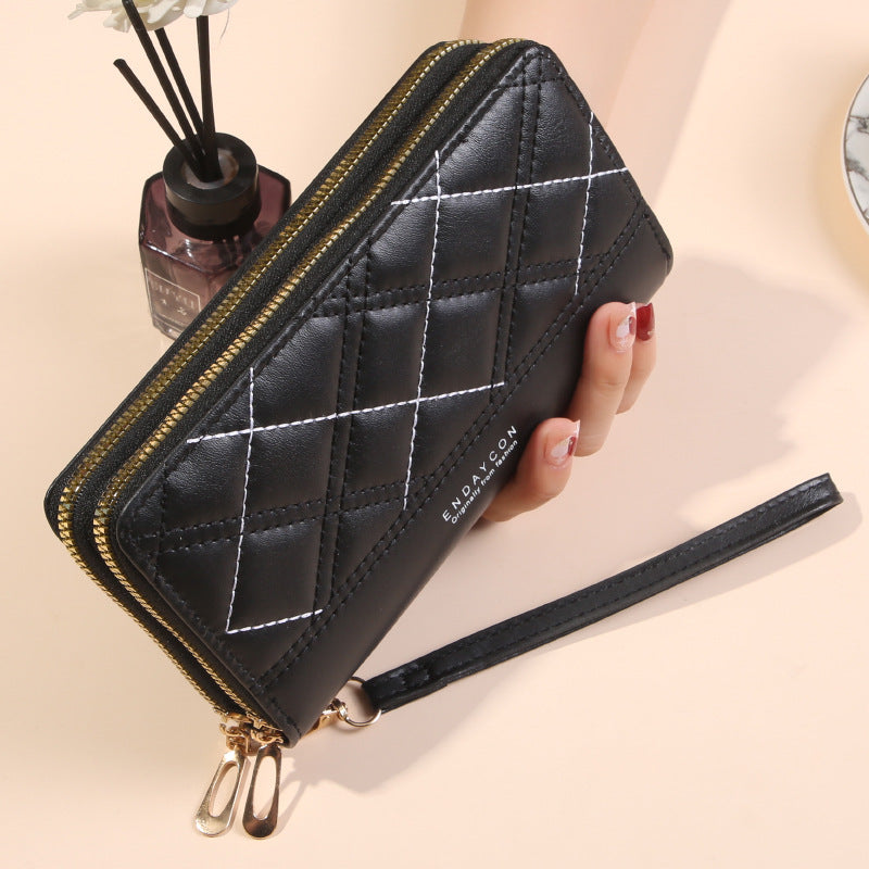 Women's Double Zipper Wallet Long Large Capacity