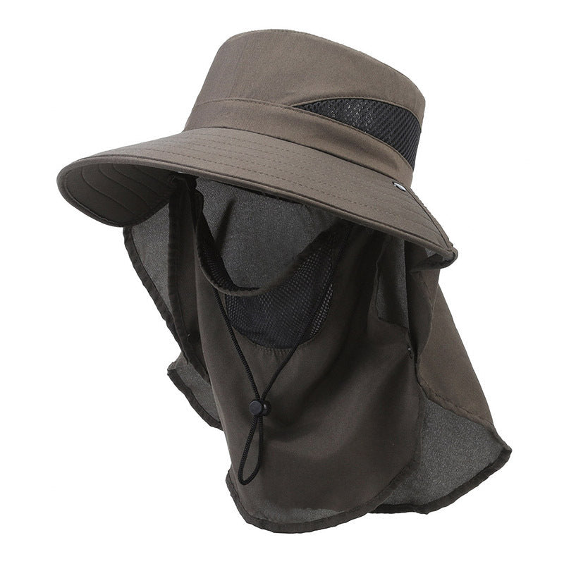 Hat Men's Sun-shade Fisherman Hat Big Brim Sun-proof Fishing Hat