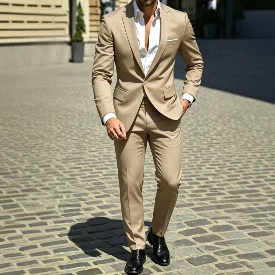 Mens Two-Piece Business Professional Formal Suit