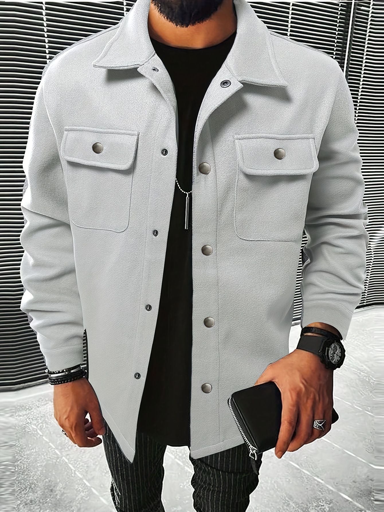 Men's Lapel Loose-fitting Coat Corduroy Jacket