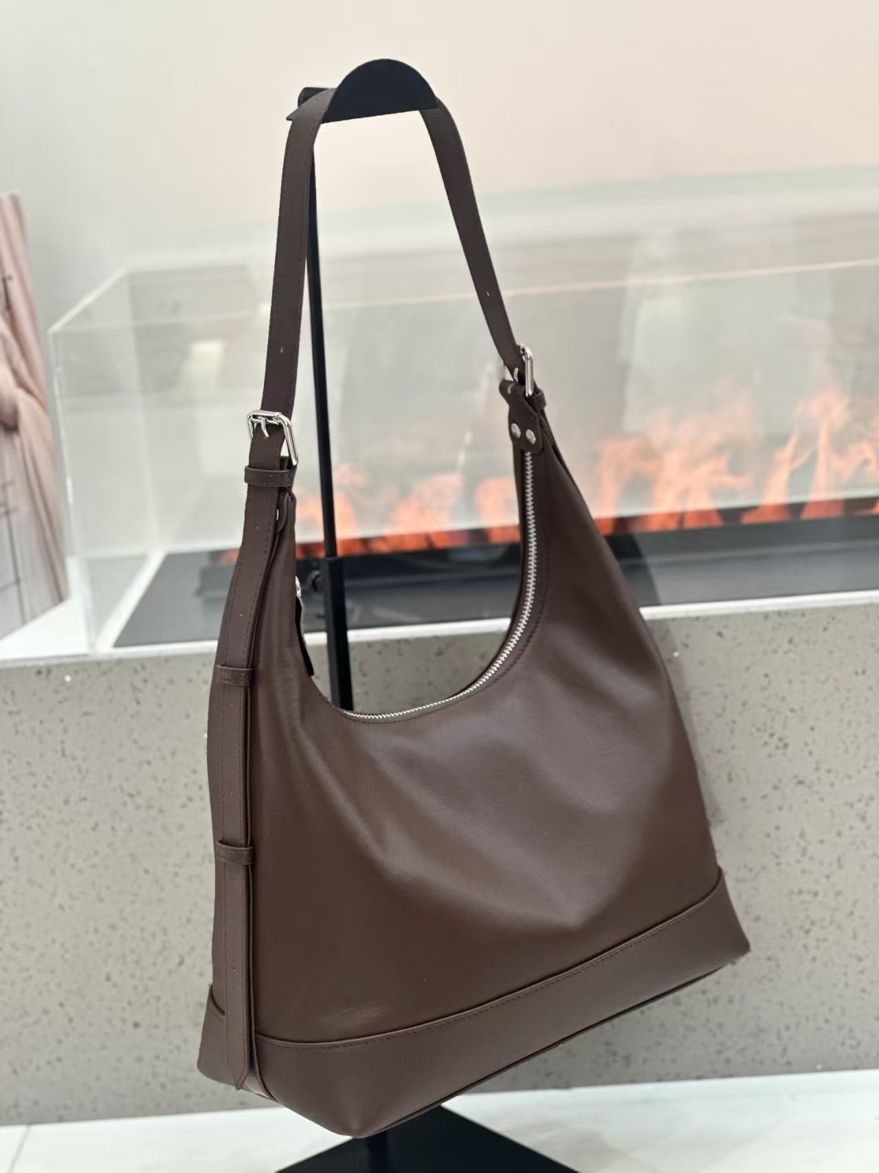 2026 New First-Layer Cowhide Underarm Bag For Women, Genuine Leather Shoulder And Crossbody Bag, Urban Simple Soft Leather Large Capacity Handbag