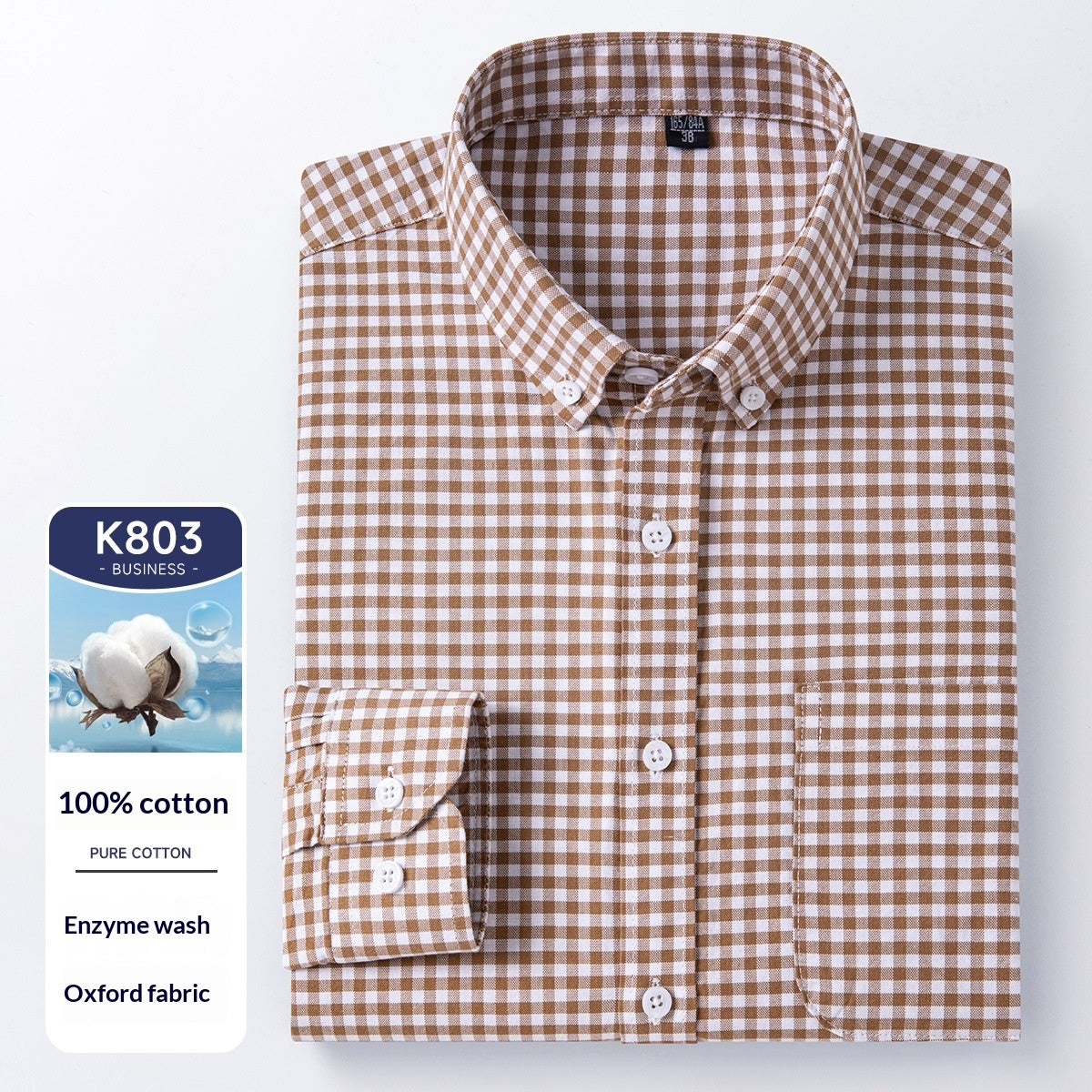 Men's Cotton Long Sleeve Oxford Woven Shirts