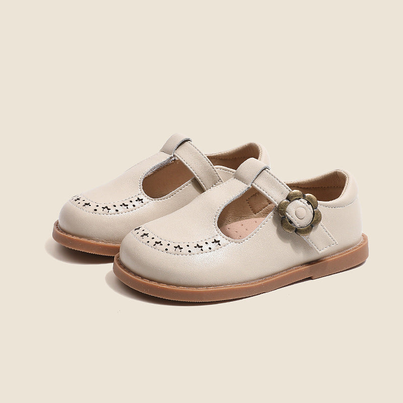Girls' Leather Shoes Genuine Leather Non-slip Princess Shoes