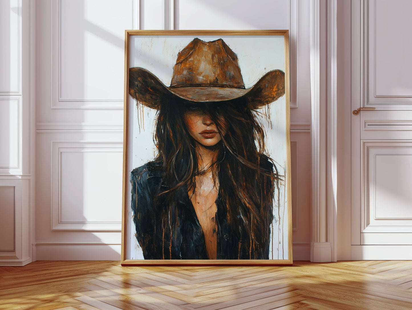 Whiskey Dust – Kühner Western-Cowgirl-Druck