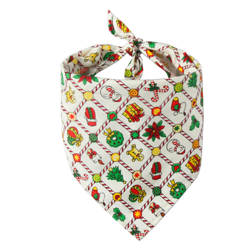 Pet Saliva Towel Cotton Triangle Scarf Dog Scarf Cat Bib
