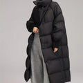 Womens New Winter Mid-Length Over-the-Knee Loose Coat